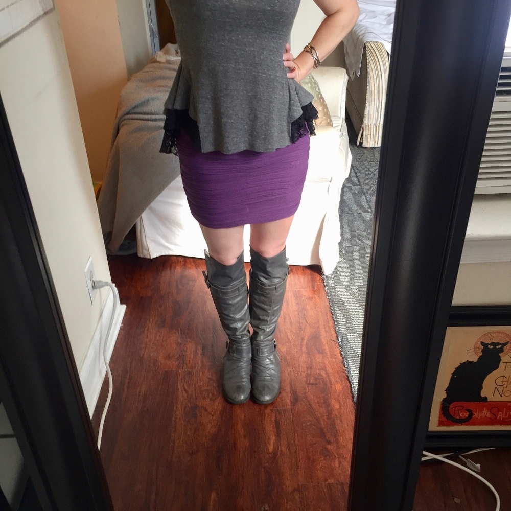 Free People Lace Trim Peplum Women's Top